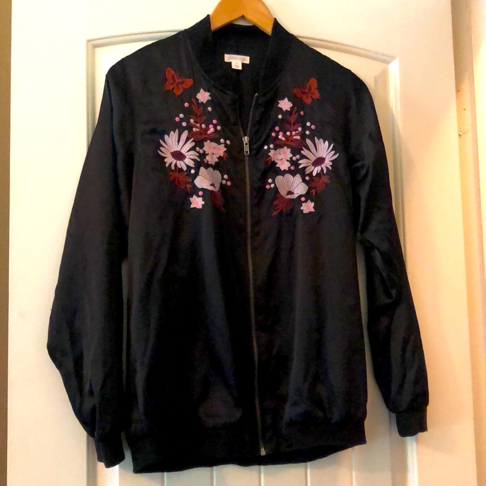 Satin black jacket
